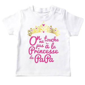 t shirt bebe original, on ne touche pas a la princesse de papa