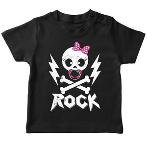 t shirt original bebe rock tete de mort skull