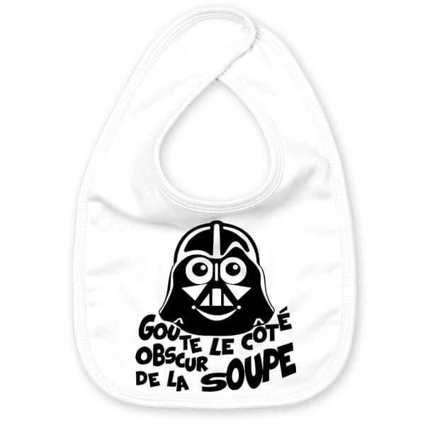 bavoir original star wars goute le cote obscure de la force