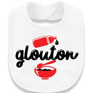 bavoir rigolo bebe glouton