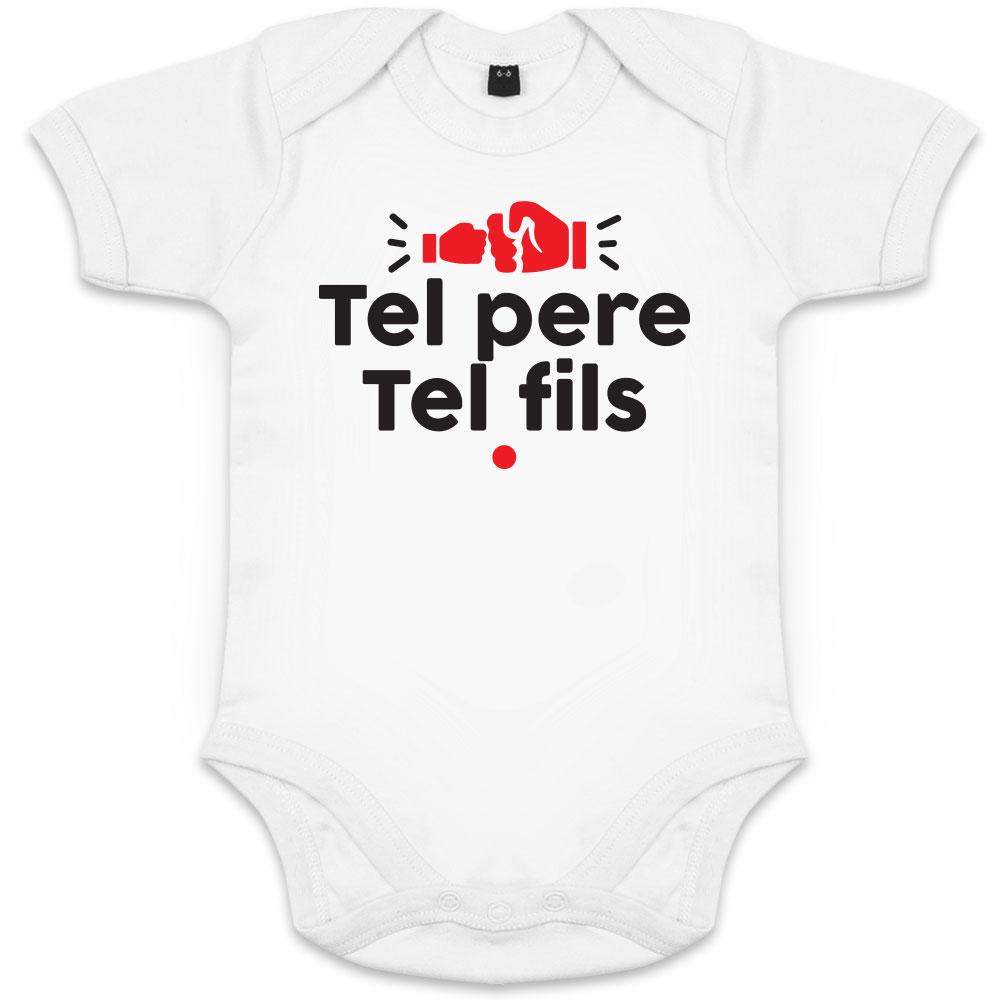 Body bébé Tel père telle fille (brodé), Monsieur TSHIRT Kids