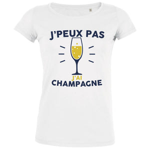 T shirt j peux pas j ai champagne trio