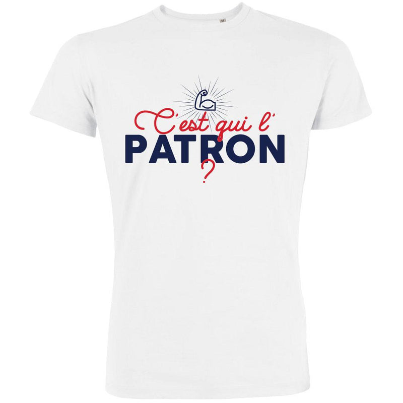 t shirt c est qui le patron humour