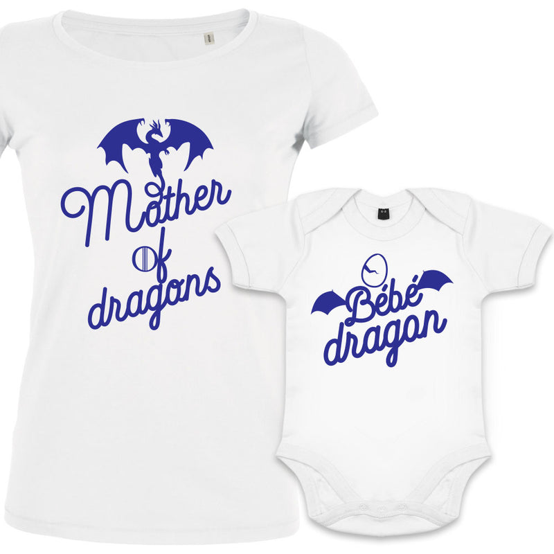 t shirt maman humour tee shirt duo assorti maman bébé mother of dragon