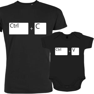 Coffret Cadeau contrôle C Contrôle V t shirt duo ctrl c ctrl v