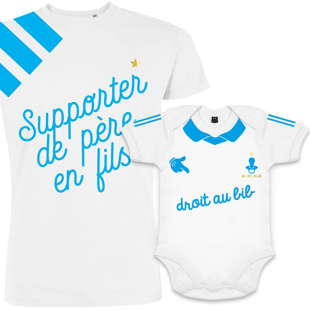 Coffret OM non officiel, supporter marseillais de père en fils