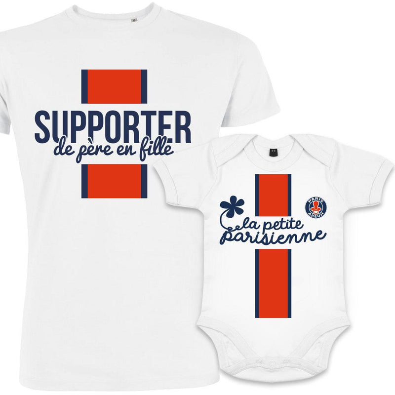 Maillot PSG  T-shirt et Body Bébé : supporter de père en fille – PETITDEMON