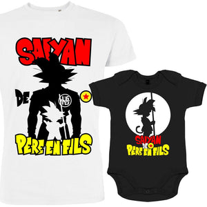 T-SHIRT PERE FILS GEEK DRAGON BALL