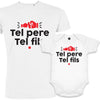 vetement assorti papa bebe tel pere tel fils blanc