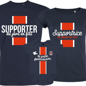 t shirt psg pere fils supporter paris famille