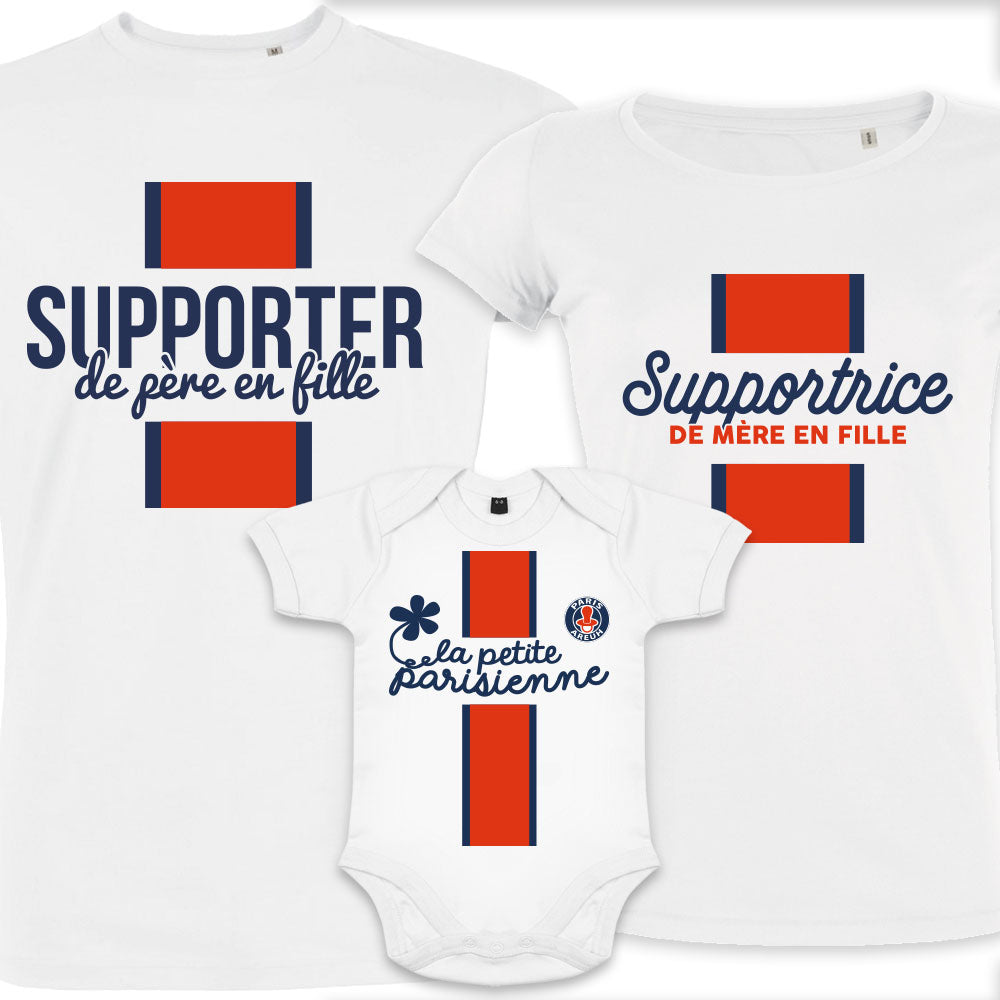 T-shirt assorti famille Paris Foot - Ensemble Paris Supporter Paris
